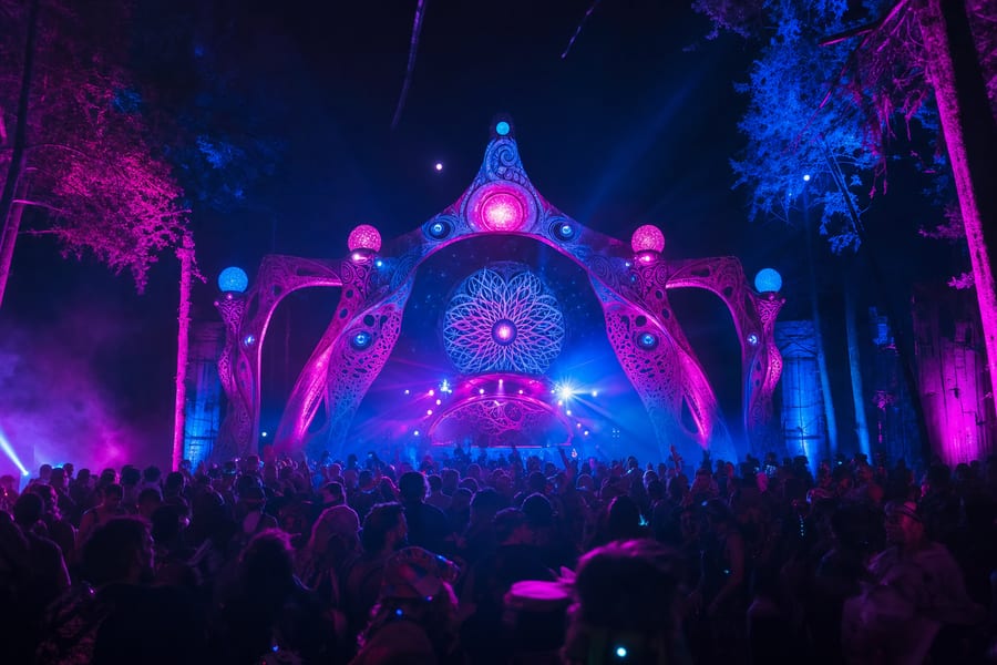Festival-Übersicht mit Timetable und Camp-Karte in der App